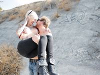 Blonde Inked Beauty Kleio Valentien Gets Adored Outdoors with Sexy Bare Feet.