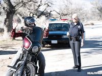 Blonde Spanish Cop Bridgette B Fucks a Sexy Criminal in the Police Car