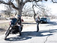 Blonde Spanish Cop Bridgette B Fucks a Sexy Criminal in the Police Car