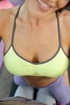 Hot MILF Krissy Lynn and Teen Savannah Sixx Tag Team Their Personal Trainer in the Gym
