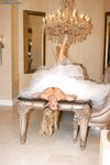 Beautiful Bride Kendall Brooks Jumps in Wedding Dress with Plentiful Cleavage
Seductive Bride Kendall Brooks Flaunts Ample Cleavage in Wedding Gown