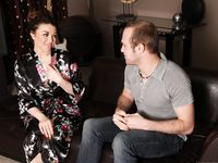 Asian Brunette Model Angelina Mylee Gives Brandon a Nasty Massage. 
Seductive Asian Angelina Mylee's Dirty Massage for Brandon.