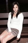 Sexy Teen Faye Tinto Teases in Lacy Panties and Flashes Skirt at Night