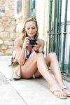 Public Flashing: Horny MILF Eve Rubs Her Pussy in a Skirt