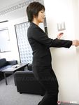 Naughty Asian Office Lady Hasumi Playing with Vibrator on Horny, Hairy Pussy