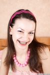 Freshman Vika Shows Off Her Braces After Sex in Socks on Bed