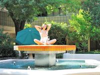 Naked Buddhist Miley Fucks Herself with a Hairbrush to Orgasm