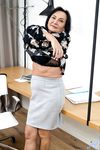 Nasty Granny Olivia Westervelt Flashes Tits Before Masturbating on Table