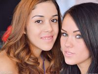 Meagan Rain and Sophie's Lesbian Table Play