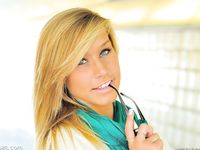 Nerdy Girl Kennedy Flashes Tits and Pussy in Public Before Fucking with a Cucumber