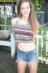 Sweet teen Luna Light doesn't keep her tiny tits hidden for long.