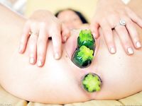 Seductive Black-Haired Babe Lilith Fills Her Love Holes with Veggies
Lilith's Veggie Delight