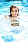 Drenched and Horny in the Pool: Tall, Brunette Jessica Ashley