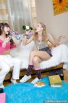 Drunk Lesbian Teens Alice B. and Zina Kiss and Play with a Vibrator
Tipsy Teen Lesbos Alice & Zina: Vibrator Fun