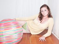 Amateur Cutie Jordyn Briese Strips to Pose in Sexy Green Panties