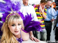 Beautiful MILF with big tits gets punished for stealing photos (Jessica Ryan)