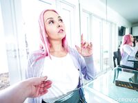 Smiling Pink-Haired MILF Aaliyah Love Gets Fucked POV