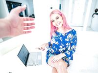 Smiling Pink-Haired MILF Aaliyah Love Gets Fucked POV