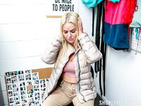 Blonde MILF Thief Gets Fucked by Naughty Security Guard