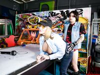 Curvy Female Security Agent Seduces Young Guy