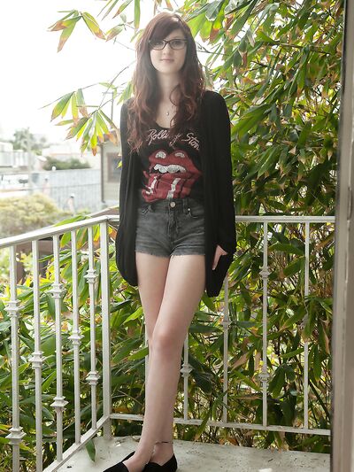 Stunning Teen Ellena Woods Poses Nude in Her Home with Beautiful, Natural Erection
