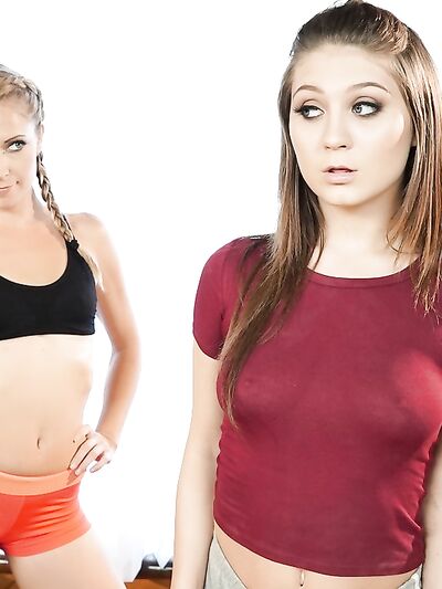 Petite Teens Lena Nicole and JoJo Kiss Enjoy 69 Lesbian Sex