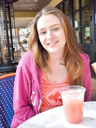 Sweet, Blue-Eyed Teen Ellie Stretches and Fists Her Delicious Clam Solo