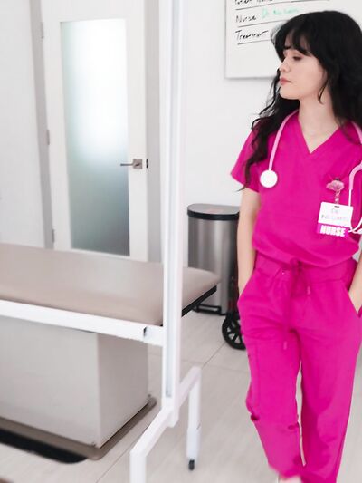 Young Nurse with Natural Tits Sucks and Rides Big Black Cock to Orgasm ? Photos (Yhivi)