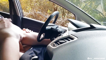 Caught in the Act: She Saw Me Jerking Off in the Car and Came Over to Ride