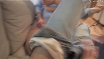 Curvy Babe Takes on Handsome Young Stud's Sausage