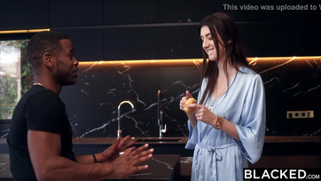 French Cutie Goes Crazy for Huge Chocolate Cock, Especially When Properly Pounded in the Ass