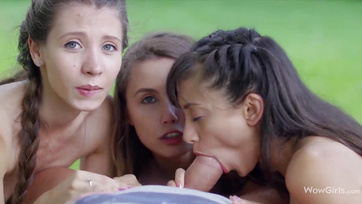 Guy Fucks His Slutty Girlfriend and Her Two Naughty Friends at Once