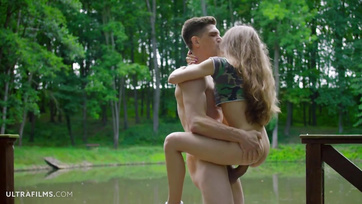 Desirable Teen and Handsome Stud Hook Up on the Pier