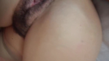 Roughly Fucked and Creamed Hairy Cunt