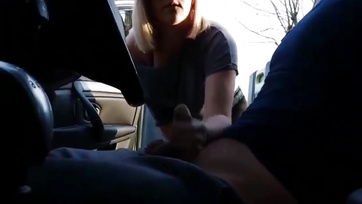 Stranger Babe Came Over and Jerked My Hard Cock