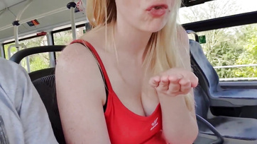 Blondie Babe Gives Public BJ to Her Buddy on Public Transit