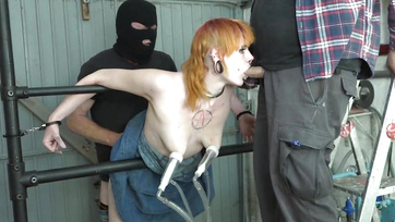 Pierced Teen Slut Loves It Rough with 2 Guys at Once