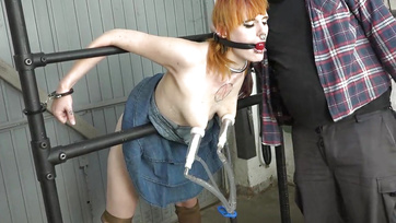 Pierced Teen Slut Loves It Rough with 2 Guys at Once