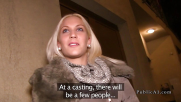 Blonde Hungarian Babe Takes a Fuck for a Little Cash