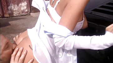 Blonde Bombshell Gets Fucked Behind the Bar