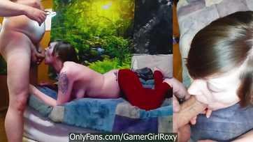Lucky Old Guy Blows in Naughty Teen's Mouth