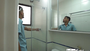 Latin Babe with Big Tits Surprised by Plumber's Huge Pipe