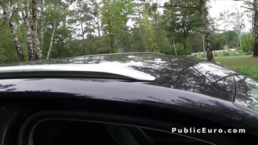Beautiful Hungarian Girl Sucking Cock in Car