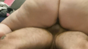 Riding Husband's Hung Cock with Her Big Booty