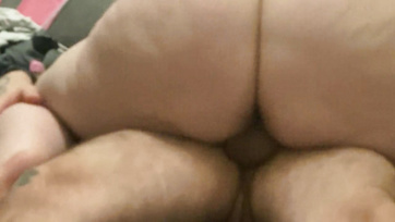 Riding Husband's Hung Cock with Her Big Booty