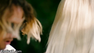 Young Blonde Girl's Muff Pounded After Being Teased by Mega Cupped Guy