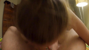 My young girlfriend caught me jerking off and sucked me dry