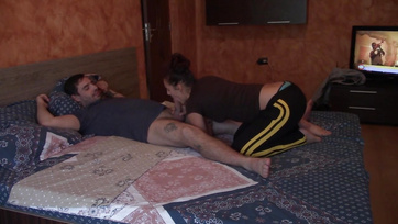 Wife Playfully Bounces on Husband's Cock in Amazon Sex Position
