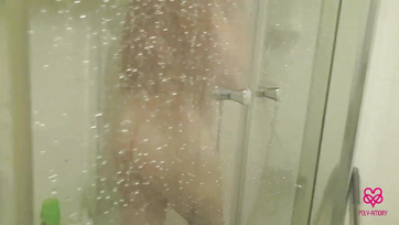 Naughty Lesbian Kitties Play with Strap-On Dildo in the Bathroom