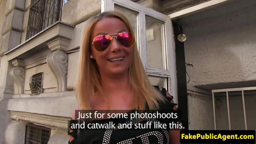 Public Budapest Girl Eagerly Swallows Cum